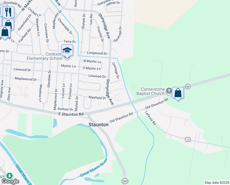 map of restaurants, bars, coffee shops, grocery stores, and more near 1321 Imperial Court in Troy
