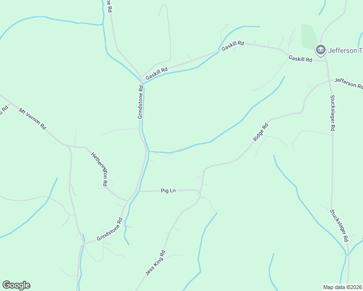 map of restaurants, bars, coffee shops, grocery stores, and more near 397 Grindstone Road in Grindstone