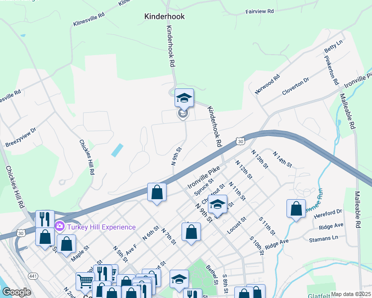 map of restaurants, bars, coffee shops, grocery stores, and more near 1047 Cloverton Dr in Columbia