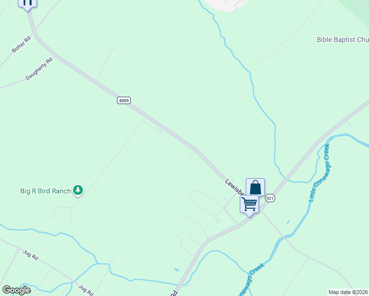 map of restaurants, bars, coffee shops, grocery stores, and more near 4223 State Route 4009 in York