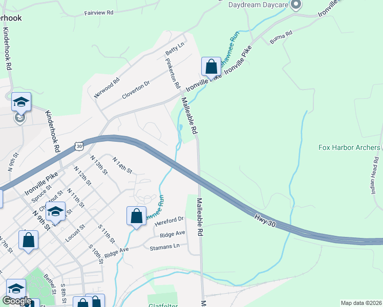 map of restaurants, bars, coffee shops, grocery stores, and more near 1342 Malleable Road in Columbia