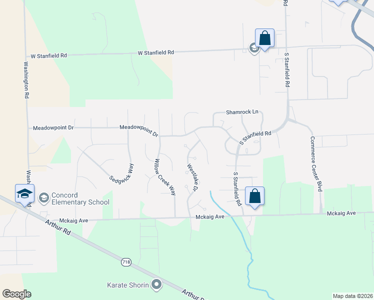 map of restaurants, bars, coffee shops, grocery stores, and more near 2525 Aster Court in Troy