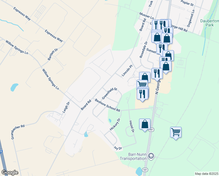 map of restaurants, bars, coffee shops, grocery stores, and more near 163 Greenfield Street in Manchester
