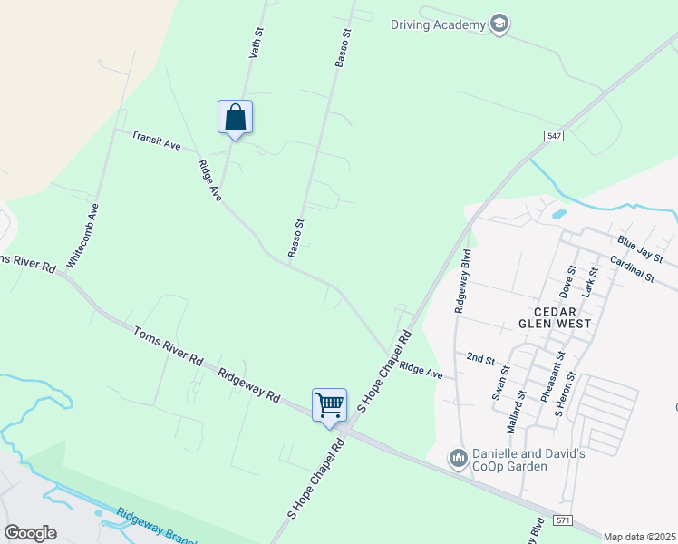 map of restaurants, bars, coffee shops, grocery stores, and more near 1524 Ridge Avenue in Jackson Township