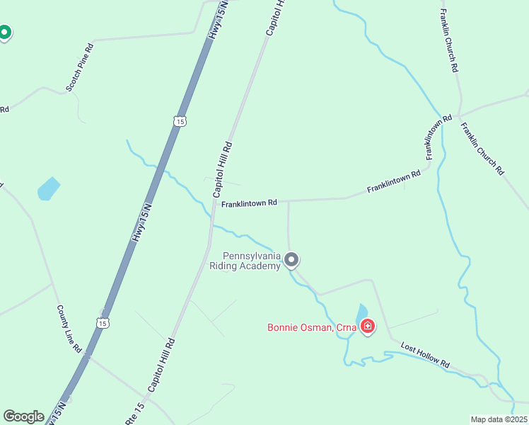 map of restaurants, bars, coffee shops, grocery stores, and more near 20 Franklintown Rd in Dillsburg