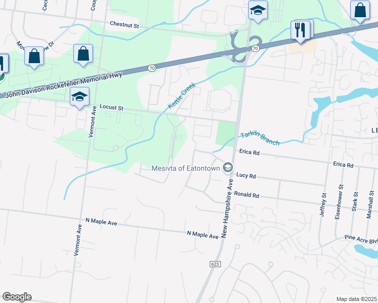 map of restaurants, bars, coffee shops, grocery stores, and more near 1217 Cole Lane in Lakewood