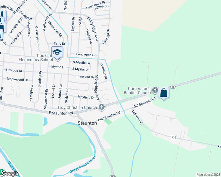 map of restaurants, bars, coffee shops, grocery stores, and more near 1353 Imperial Court in Troy