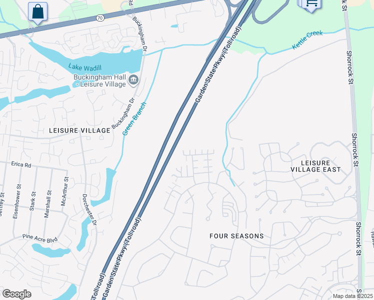 map of restaurants, bars, coffee shops, grocery stores, and more near 138 Greenlawns Drive in Lakewood