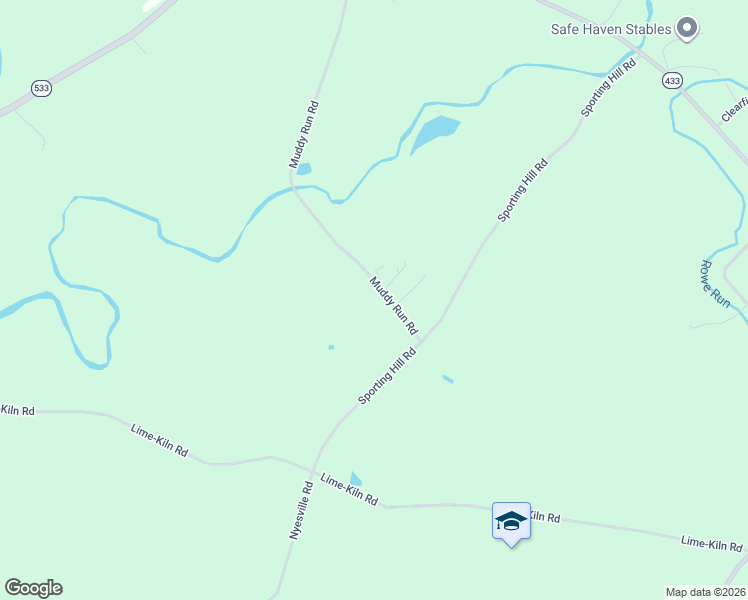 map of restaurants, bars, coffee shops, grocery stores, and more near 9287 Muddy Run Road in Orrstown