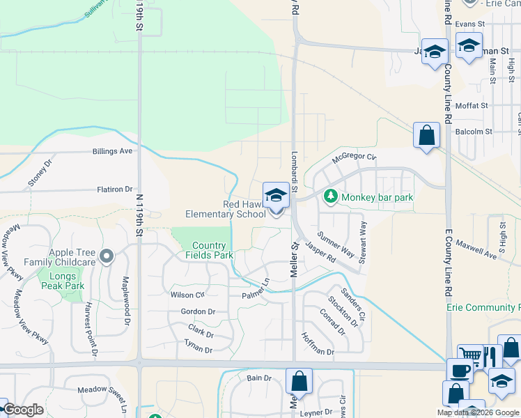 map of restaurants, bars, coffee shops, grocery stores, and more near 1500 Telleen Avenue in Erie