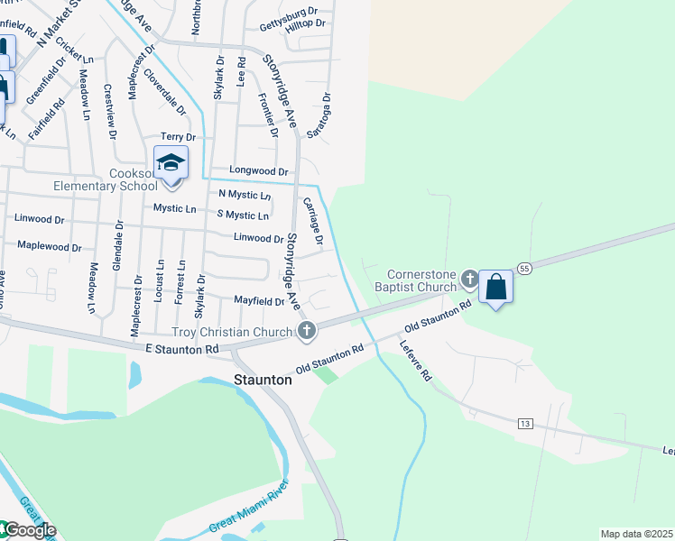 map of restaurants, bars, coffee shops, grocery stores, and more near 1353 Imperial Court in Troy