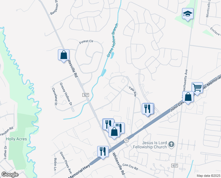 map of restaurants, bars, coffee shops, grocery stores, and more near 608 Santa Anita Lane in Toms River