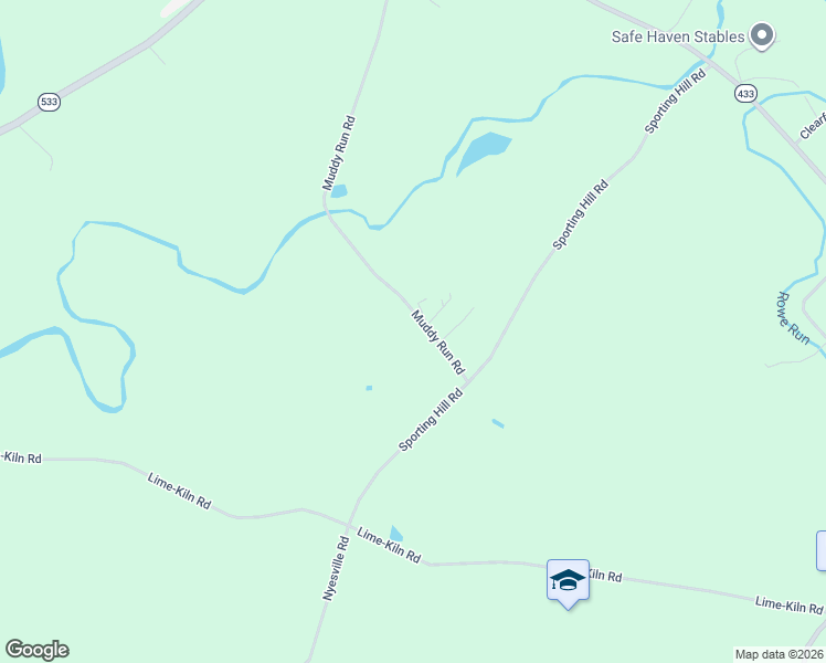 map of restaurants, bars, coffee shops, grocery stores, and more near 9287 Muddy Run Road in Orrstown