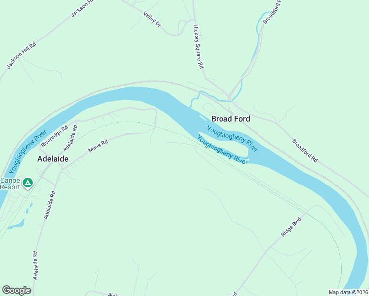 map of restaurants, bars, coffee shops, grocery stores, and more near 2407 Ridge Boulevard in Connellsville