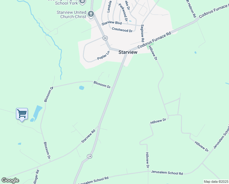 map of restaurants, bars, coffee shops, grocery stores, and more near 4455 North Sherman Street Ext in Mount Wolf