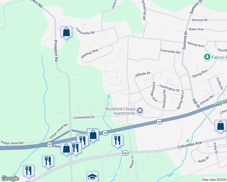 map of restaurants, bars, coffee shops, grocery stores, and more near 3916 Archer Lane in Columbia