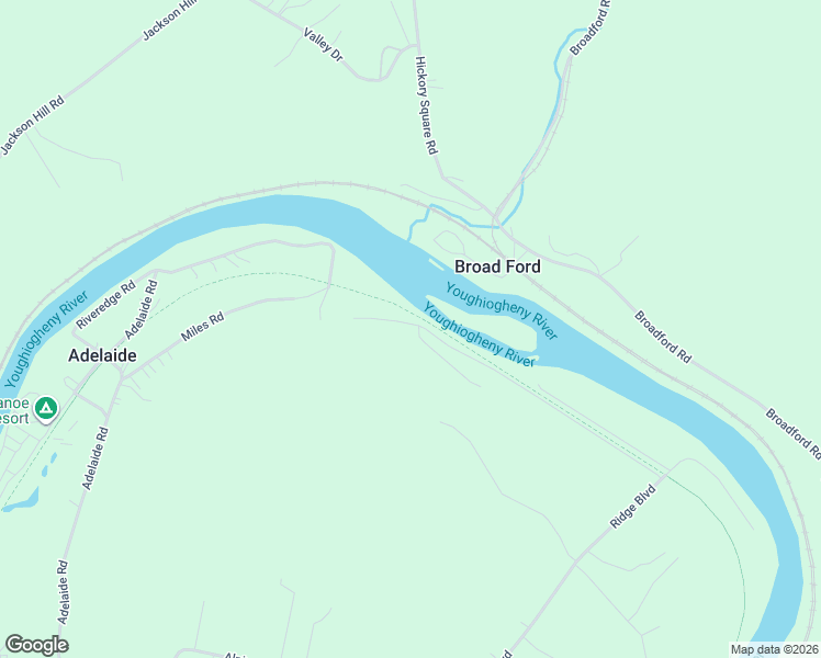 map of restaurants, bars, coffee shops, grocery stores, and more near 2407 Ridge Boulevard in Connellsville