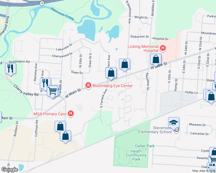 map of restaurants, bars, coffee shops, grocery stores, and more near 59 South Terrace Avenue in Newark