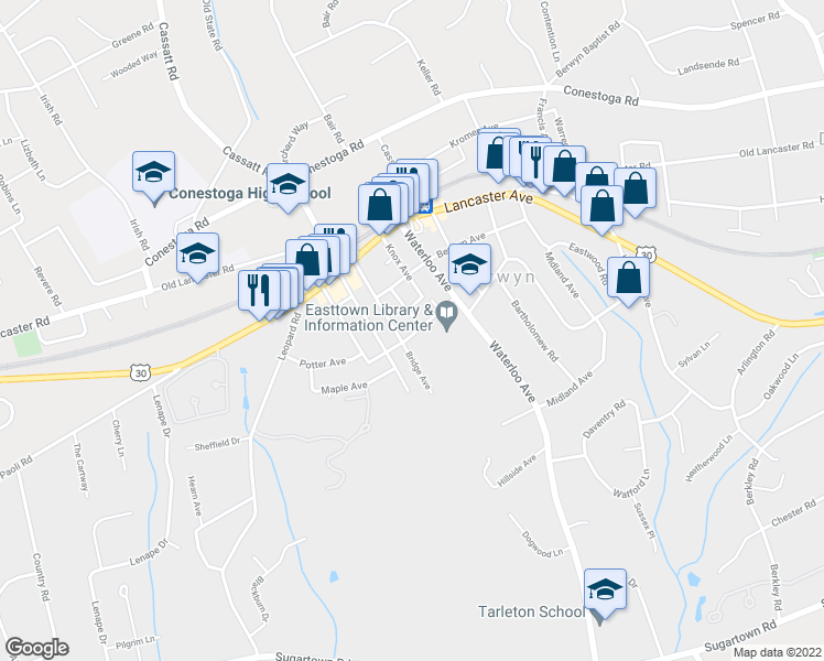 map of restaurants, bars, coffee shops, grocery stores, and more near 743 First Avenue in Berwyn