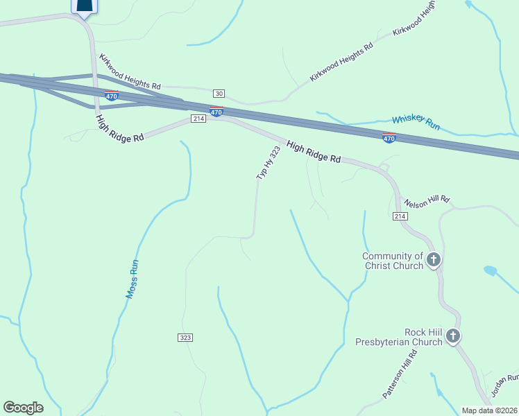 map of restaurants, bars, coffee shops, grocery stores, and more near 66441 North Moss Run Road in Bellaire