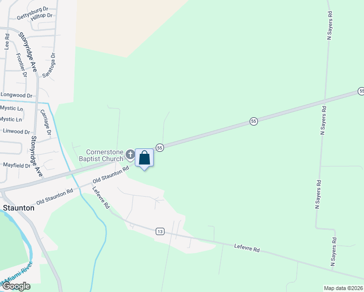 map of restaurants, bars, coffee shops, grocery stores, and more near 2066 Ohio 55 in Troy