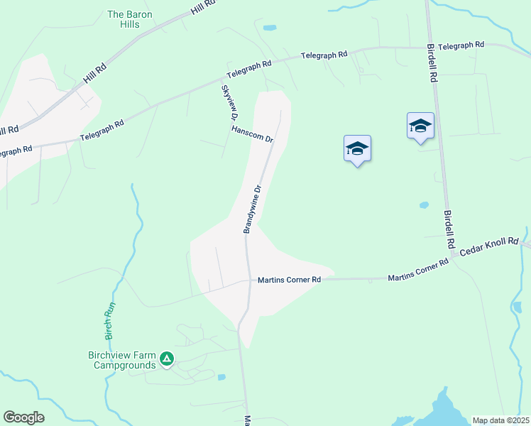 map of restaurants, bars, coffee shops, grocery stores, and more near 112 Brandywine Drive in Coatesville