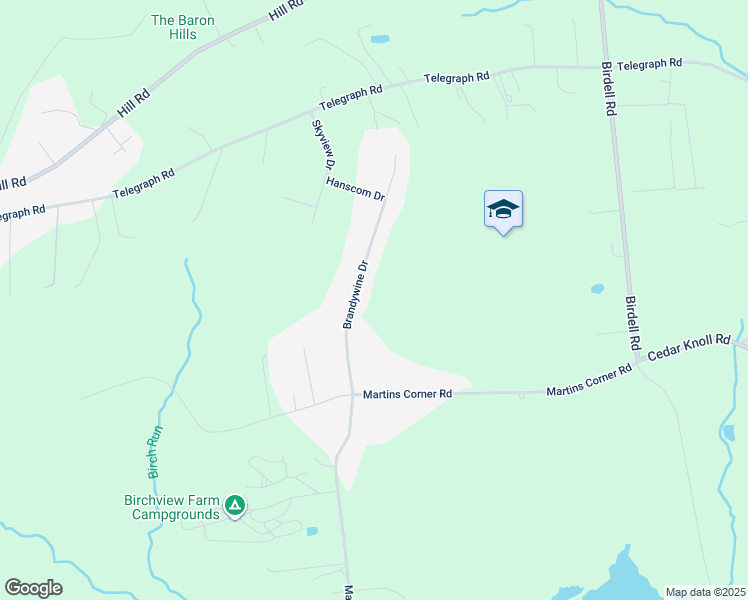 map of restaurants, bars, coffee shops, grocery stores, and more near 112 Brandywine Drive in Coatesville