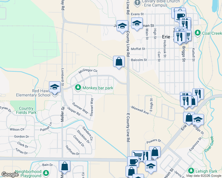 map of restaurants, bars, coffee shops, grocery stores, and more near 85 Jackson Place in Erie