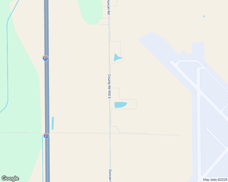 map of restaurants, bars, coffee shops, grocery stores, and more near 1126 County Road 900 East in Champaign