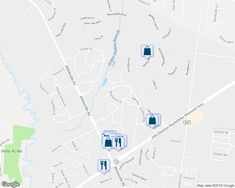 map of restaurants, bars, coffee shops, grocery stores, and more near 1107 Arlington Drive in Toms River
