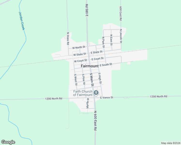 map of restaurants, bars, coffee shops, grocery stores, and more near West Center Street in Fairmount