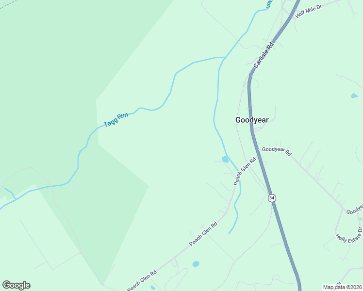 map of restaurants, bars, coffee shops, grocery stores, and more near 392 Peach Glen Road in Gardners