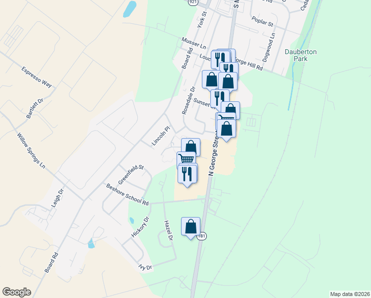 map of restaurants, bars, coffee shops, grocery stores, and more near 55 Rosemary Court in Manchester