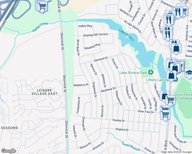 map of restaurants, bars, coffee shops, grocery stores, and more near in Brick Township