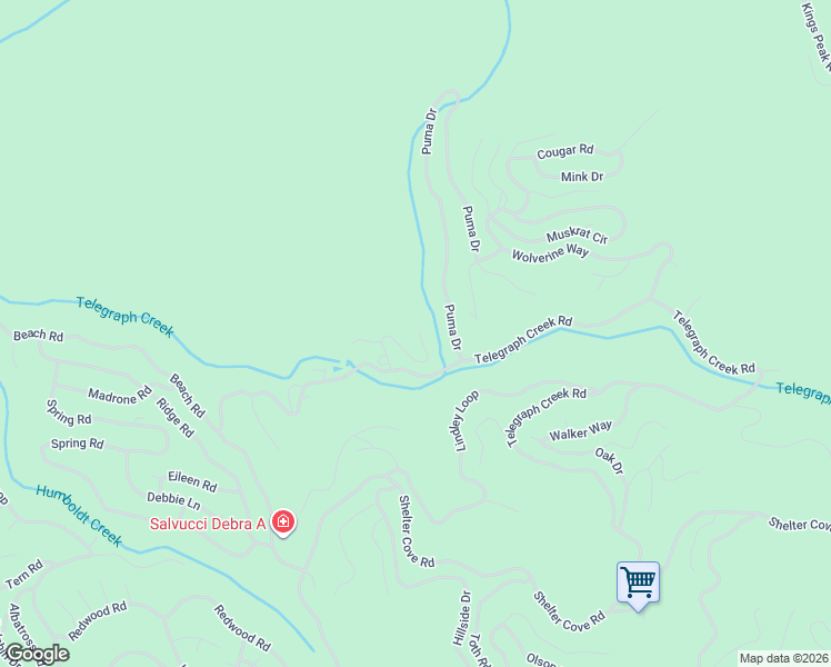 map of restaurants, bars, coffee shops, grocery stores, and more near 198 Raintree Circle in Whitethorn