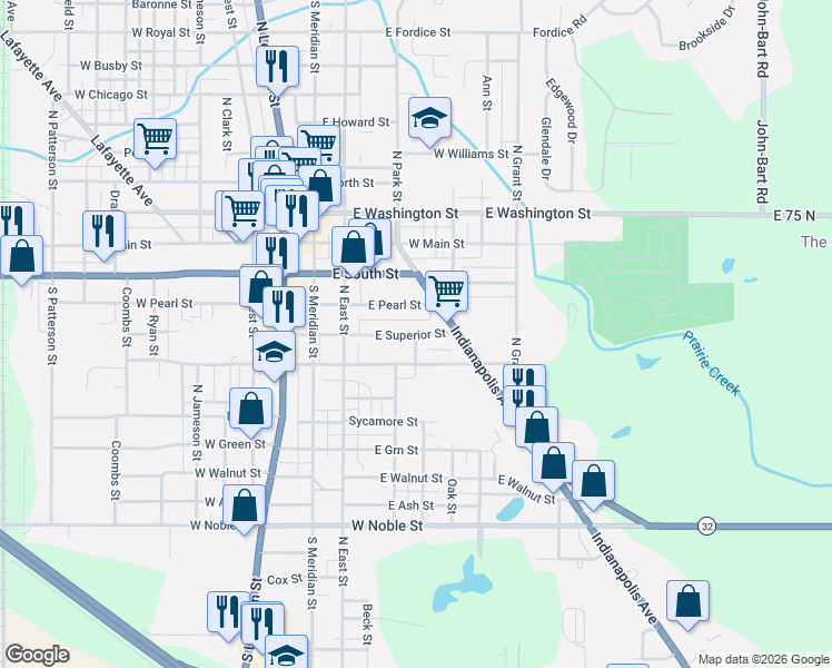 map of restaurants, bars, coffee shops, grocery stores, and more near in Lebanon