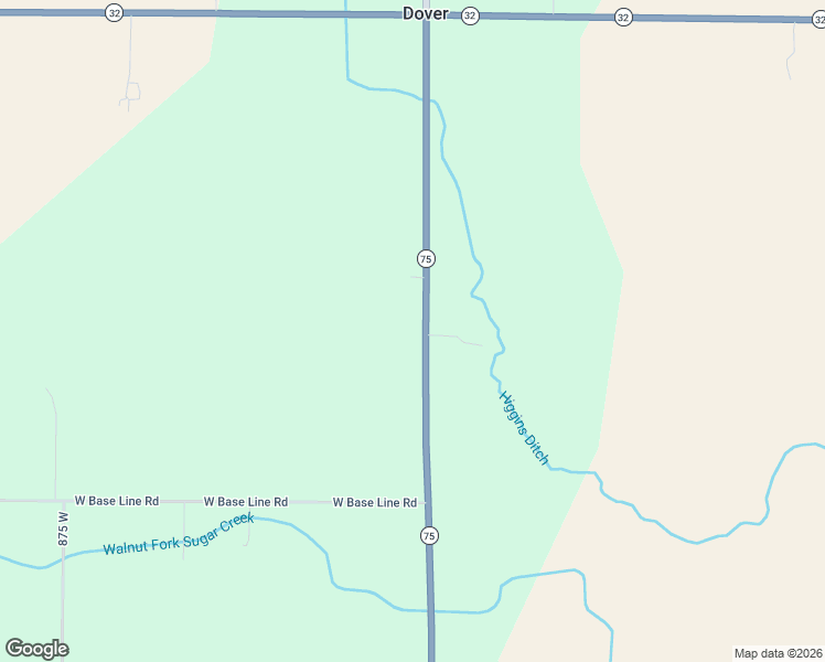 map of restaurants, bars, coffee shops, grocery stores, and more near 348 Indiana 75 in Lebanon