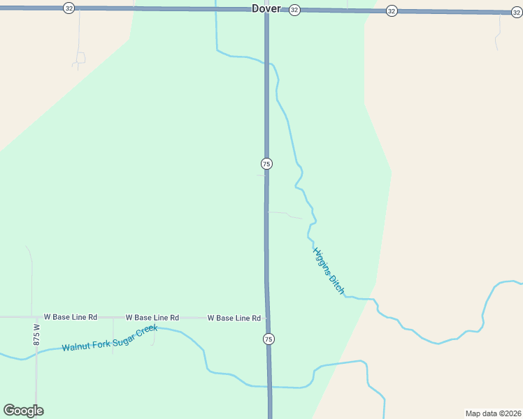 map of restaurants, bars, coffee shops, grocery stores, and more near 348 Indiana 75 in Lebanon