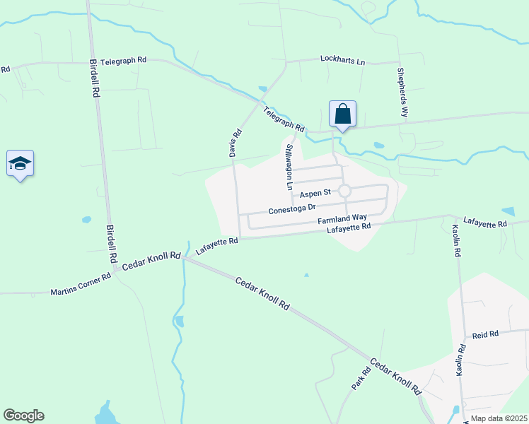 map of restaurants, bars, coffee shops, grocery stores, and more near 511 Conestoga Drive in Coatesville