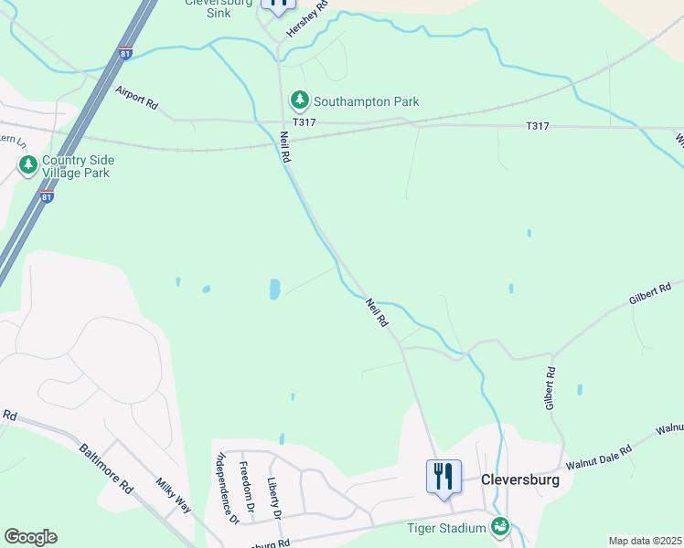 map of restaurants, bars, coffee shops, grocery stores, and more near 228 Neil Road in Shippensburg