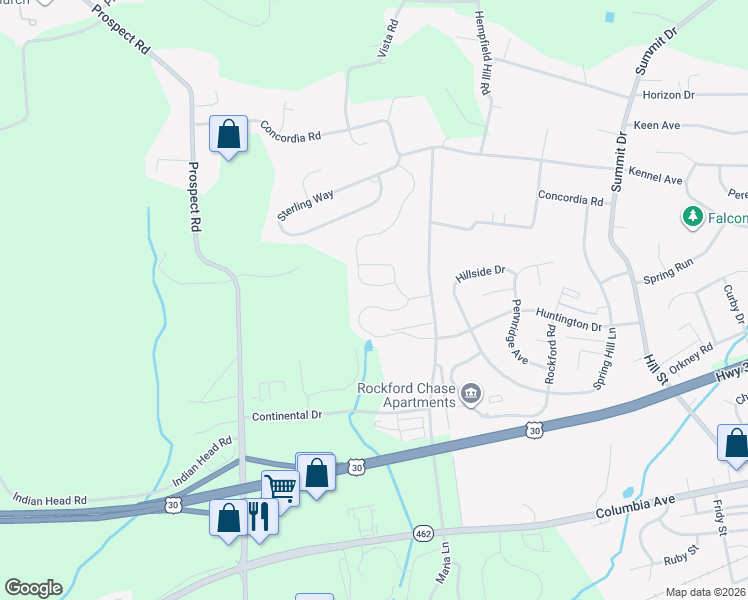 map of restaurants, bars, coffee shops, grocery stores, and more near 446 Lancer Drive in Columbia
