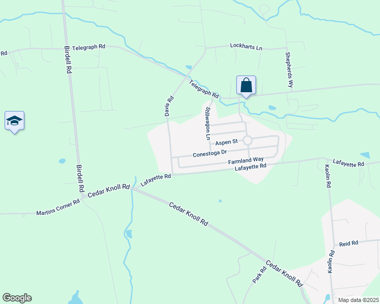 map of restaurants, bars, coffee shops, grocery stores, and more near 511 Conestoga Drive in Coatesville