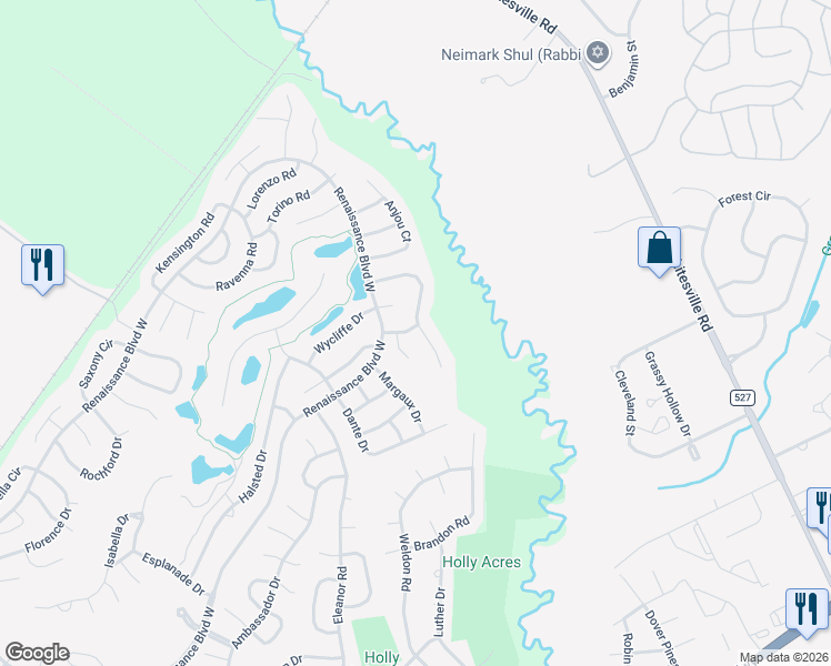 map of restaurants, bars, coffee shops, grocery stores, and more near 36 Verona Drive in Manchester Township