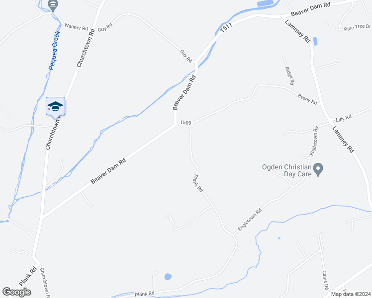 map of restaurants, bars, coffee shops, grocery stores, and more near 6313 Plank Road in Narvon
