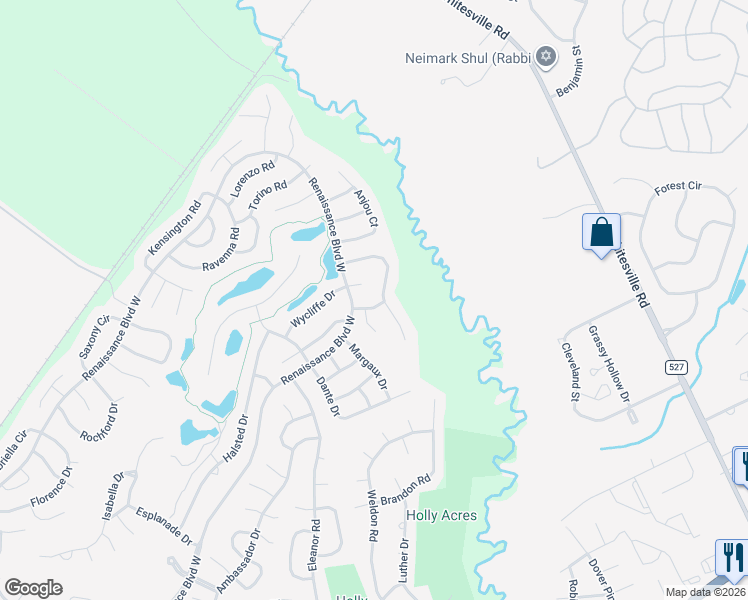 map of restaurants, bars, coffee shops, grocery stores, and more near 36 Verona Drive in Manchester Township