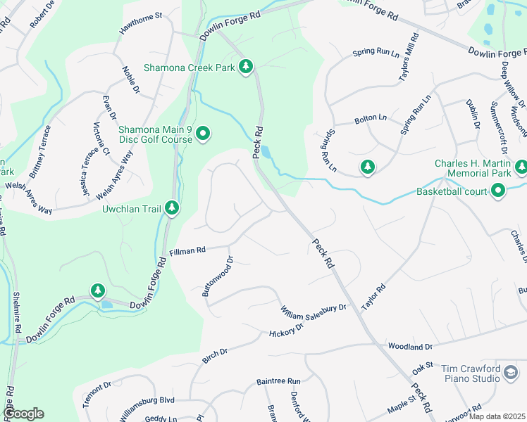 map of restaurants, bars, coffee shops, grocery stores, and more near 469 Brookwood Drive in Downingtown