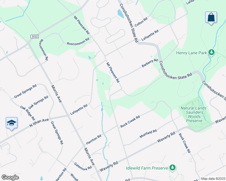 map of restaurants, bars, coffee shops, grocery stores, and more near 854 Mount Pleasant Road in Bryn Mawr