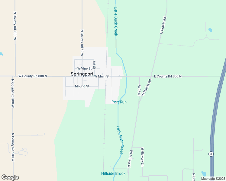 map of restaurants, bars, coffee shops, grocery stores, and more near 206 East Street in Springport