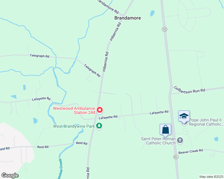 map of restaurants, bars, coffee shops, grocery stores, and more near 3 Windy Way in Coatesville