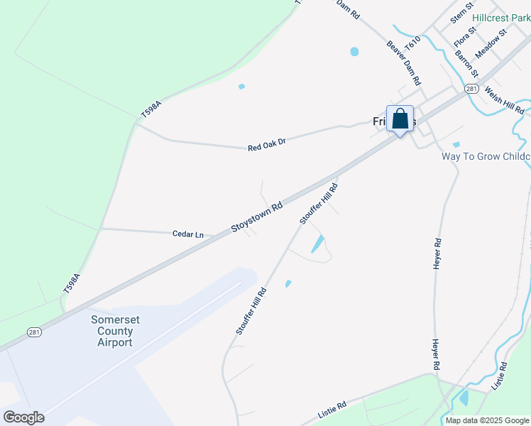 map of restaurants, bars, coffee shops, grocery stores, and more near 1936 Stoystown Road in Friedens